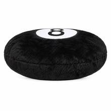 ZctmYBH+ Black Numbered Billiard Style Plush Round Throw Pillow, 35cm Soft Fuzzy Decorative Cushion For Sofa, Bed, Chair & Game Room Decor - Black - View 2