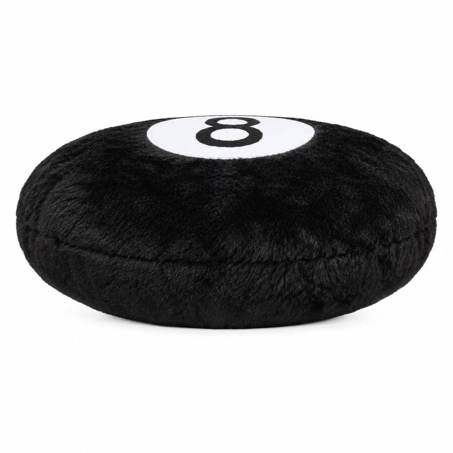 ZctmYBH+ Black Numbered Billiard Style Plush Round Throw Pillow, 35cm Soft Fuzzy Decorative Cushion For Sofa, Bed, Chair & Game Room Decor