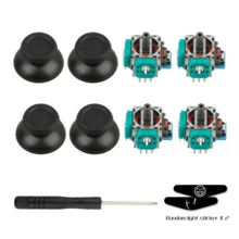 DATA FROG Compatible With PS 4liquid Leakage Repair Joystick Assembly Including 3D Joystick Anti Slip Joystick Cap Black Screwdriver Light Sticker Handle Repair And Replacement Parts Kit - View 7
