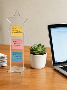 Detachable Transparent Acrylic Memo Board And Stand, Suitable For Computer Screen, Message Board And Office Desk, Two Colors Available, Back To School Season - Multicolor - View 4