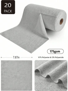20pcs Reusable Super Absorbent Microfiber Cleaning Cloths - 7.9x7.9 Inches (20x20cm), Kitchen Supplies, Perforated, Super Absorbent, Scratch-Resistant, Machine Washable, Multi-Purpose Cleaning Towels For Home, Kitchen, Dining, Car Detailing - Multicolor - View 11
