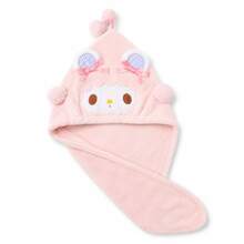 MINISO Sanrio My Melody 1件裝 粉色毛絨快乾吸水髮巾帽，可愛超吸水洗澡頭巾，適用淋浴、SPA、居家與旅行 - 粉色 - 查看 6