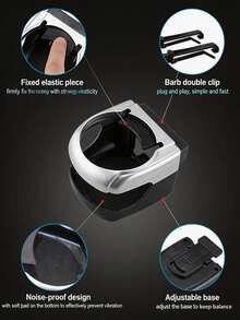 Universal Car Air Vent Cup Holder, Adjustable Noise-Free Beverage Holder, Suitable For Coffee, Water Bottles And Ashtrays, Stable Car Beverage Storage Rack, Suitable For Sedans, Trucks And SUVs - A - View 5
