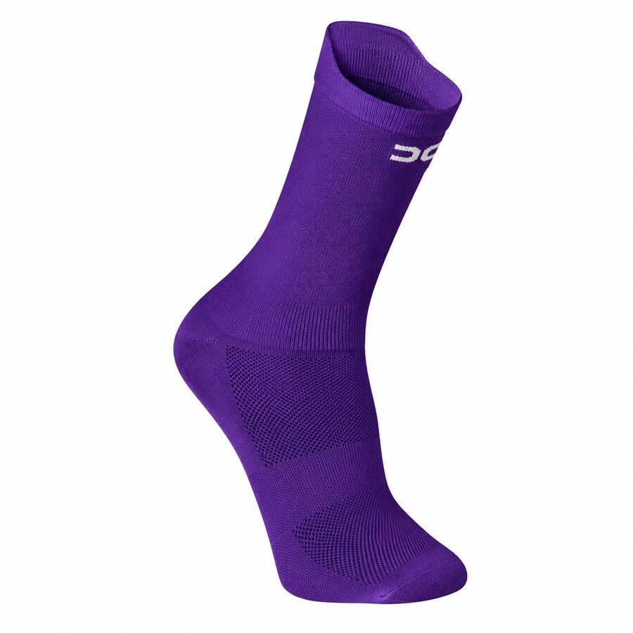 Adult Polyamide Running Socks With 3D Cuff, Breathable, Thermal Comfort, High Performance, Spinning, Cycling - Purple - View 1