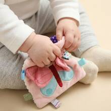 1 Buah Selimut Pengaman Bayi Baru Lahir dengan Label Kupu-kupu Lucu dan Cincin Gigitan, Mainan Sensorik Lembut dan Mewah untuk Acara Baby Shower - MultiWarna - View 11