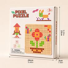 Children's DIY Pixel Puzzle - Colorful Wooden Building Game, Logic And Creativity Educational Toy, Suitable For 3+ Years Old - Multicolor - View 10