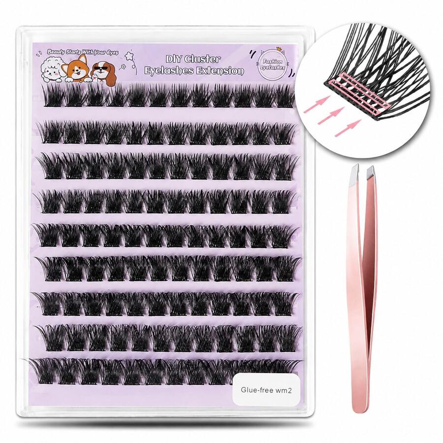 [Lowest Price In 30 Days]Self Adhesive Eyelashes, 120 Pcs Self Adhesive Eyelash Clusters, No Glue Needed, 2-Strip Tape - Longer Lasting, No Sticky Pre Glued Eyelashes (Volume-Mixed) - 第一步:按下音量鍵 - 查看 1