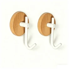 1PC/2PCS/3PCS Door Hanging Hooks With Adhesive, No Drilling Required To Hang Clothes, Adhesive Hooks, Towel Rack, Bedroom Wall Decor, Clothes Hanger, Hooks, Wall Hanging Key Rack, Key Hooks, Adhesive Hooks, Kitchen Accessories, Bathroom Hooks - View 18