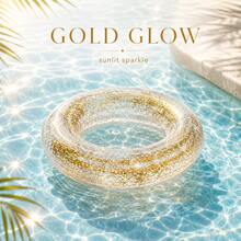 Inflatable Swimming Rings, PVC Inflatable Swimming Rings, Neutral Armpit Floats, Including Green, Donut-Shaped, Suitable For Summer Water Sports, Pool Parties, Beach Parties, Swimming Pools, Beaches, And Summer Vacation Swimming Rings - Translucent Sequins - View 6