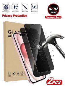 3片裝隱私防窺鋼化玻璃螢幕保護貼，相容 iPhone Duo/18 Pro Max/18Pro/17/17Pro/17Pro Max/16 Pro Max，防窺防刮防衝擊防油防指紋塗層保護殼 - 2個 - 查看 18