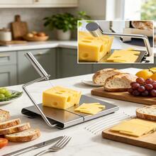 Board With Cutting Handle Cheese Slicer Butter Cutter Stainless Steel + 6 Wires - 1 - View 1