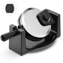 Classic Rotating Belgian Waffle Maker With Nonstick Plates, Removable Drip Tray, Adjustable Browning Control And Cool Touch Handles, Stainless Steel - 美規A型插(110-127V) - 查看 1