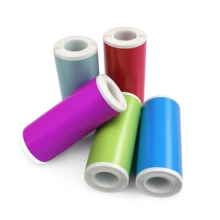 Colorful 57mm Self-Adhesive Mini Thermal Paper Roll, Inkless Printable Sticker Label Paper For Photos, Notes, Reminders, Home Office DIY Organizing - View 2