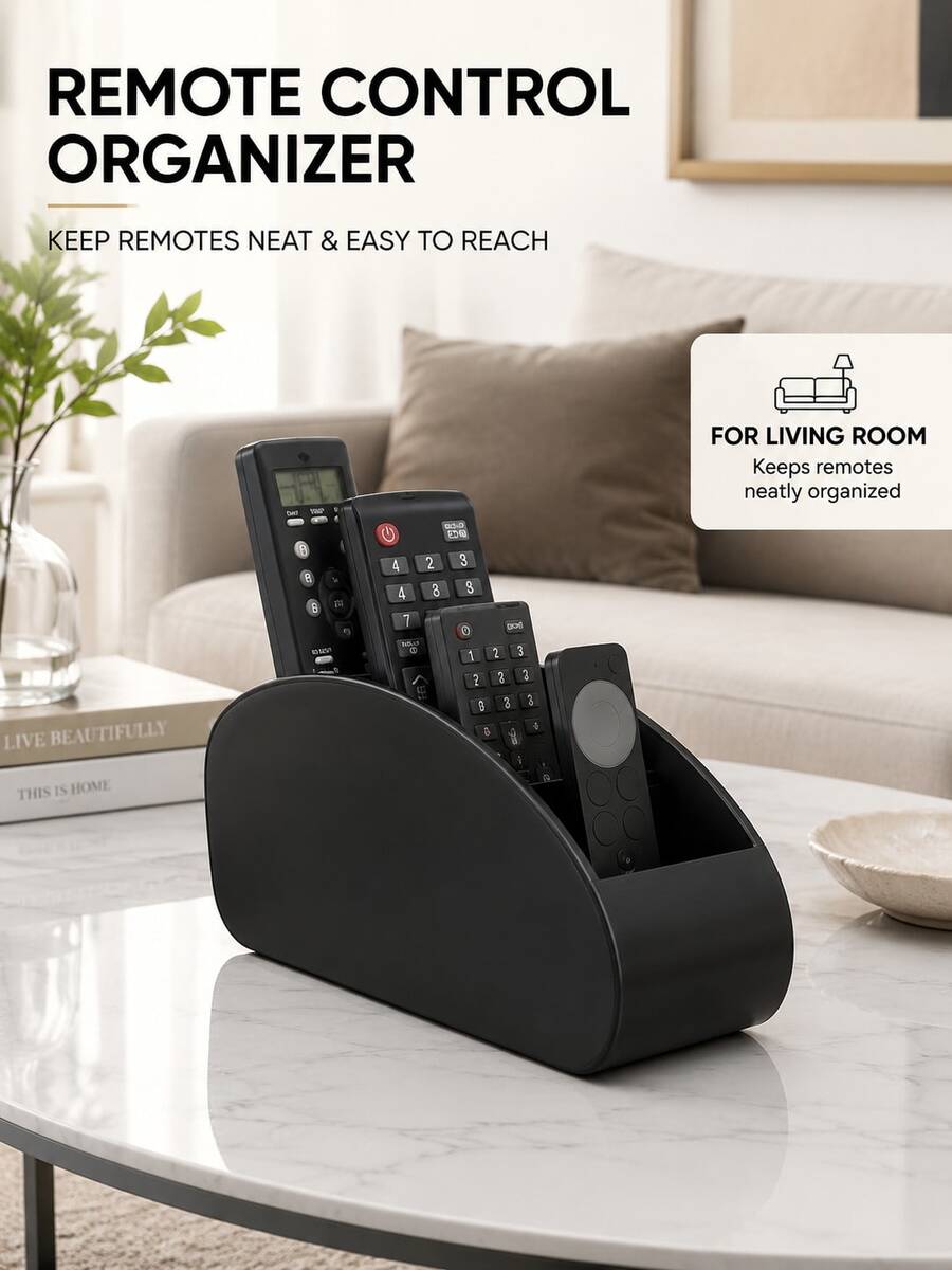 Compartment Desktop Storage Box, Can Store Remote Controls, Stationery And TV Remotes, Space-Saving, Suitable For Living Room, Office And Bedroom
