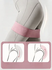 1pc Yoga Hip Resistance Band, Polyester Material High Elasticity, Unisex, Suitable For Hip Shaping Elastic Loop Home Gym Yoga Hip & Leg Training Fitness Sports Yoga Hip Band, Peach Pink Hip Resistance Elastic Band, Pilates Weight Loss Hip Round Fitness Band Fitness Accessories Yoga Stretching Band, Fitness Band, Training Band, Leg Resistance Band Set, Fitness, Muscle Training, Shaping - Multicolor - View 5