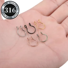 SENLANSP 3PCS 316L Stainless Steel No-Piercing Fashion Jewelry, Lip Ring, Septum Ring, Nose Ring, Suitable For Men And Women, Perfect For Daily Wear, Party And Gift - Nose Ring - View 3