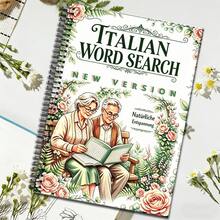Italian Scenario Word Search Book, Shopping, Airport, Bank, Hotel And Other Themes, Vocabulary Expansion Brain Challenge, Adult Language Learning, Birthday Gift For Friends, Ideal Gift For Parties And Holidays - A4 - View 5