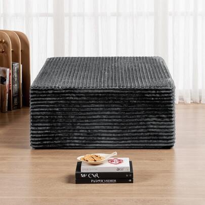 Sofás minimalistas,Sofá seccional modular,Tela de pana de alta calidad y suave,Otomanas
