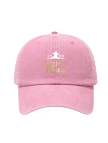 1pc Vintage Printed Washed Distressed Soft Top Baseball Cap Unisex Dad Hat For Travel Sun Protection, Suitable For Daily Wear And Outfit Matching - Style 2 - View 34
