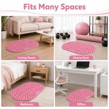 Soft Silicone Foot Massage Mat, Non-Slip Reflexology Walking Pad For Home Fitness, Portable Exercise & Relaxation Mat For Women And Men - Pink - View 4