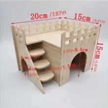 1pc Hamster Swing Seesaw Small House Solid Wood Hamster Bed Golden Hamster Small Villa Toy Supplies DIY Hamster Accessories Wooden Gerbil Hiding House And Canary Seesaw Pet Exercise Toy Set, Hamster Supplies, Hamster Cage Accessories, Room Decor, Home Decor, Pet Supplies, Cat Supplies, Halloween, Christmas, Autumn Decor, Pumpkin, Home Decor, Halloween Decor - Multicolor - View 17