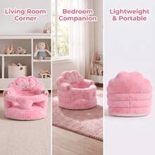 Princess Crown Theme Baby Sofa Seat, Soft Plush Baby Support Chair  Nest Suitable For Living Room Nursery Decor, Portable Toddler Travel Floor Seat - Pink - View 2