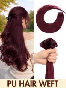Seamless Invisible Tape-In Human Hair Extensions - No Glue, Natural Straight Hair, 12-20 Inches, Salon Quality - Multicolor - View 37