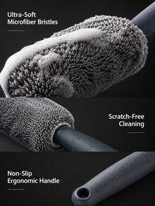Ultra Soft Microfiber Wheel & Tire Cleaning Brush, Scratch-Free Car Rim Cleaning Tool, Suitable For Wheel Nuts, Spokes, Wheel Gaps And Hard-To-Reach Areas, Car Detailing Accessory - A - View 4