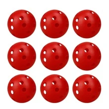 9-Pack Multicolor Plastic Golf Training Balls - PE Hollow Practice Golf Balls For Indoor & Outdoor Swing Practice - 1.67-Inch Diameter With 26 Holes - Versatile Golf Accessories For Adults For Easter, Christmas, Halloween, Father's Day - Multicolor - View 13