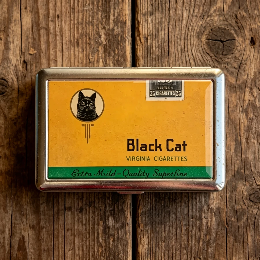 1 buah Kotak Rokok Logam Dua Sisi Motif Kucing Merokok Vintage, Muat 16 Batang Rokok, Aksesori Merokok Modis Unisex, Perlengkapan Merokok Musim Semi, Hadiah Liburan - merah - View 1