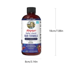 Miriyalyad Mary Ruth's Daily Liquid Hair Formula, Sugar Free Blueberry Pomegranate Flavor, Thicker Hair & Skin Support, 450ML Vegan Supplement - 3PCS - View 8