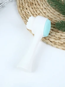 1/2pcs Soft Silicone Facial Cleansing Brush, Exfoliating Deep Pore Cleansing Brush, Double-Sided Manual Massage Deep Pore Cleansing Facial Brush, 2-In-1 Face Wash Brush - Multiple Styles and Colors - View 7