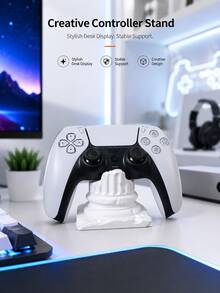 Universal Game Controller Stand Creative Desktop Ornament Compatible With Multiple Game Controllers Two Styles: White And Black Suitable For Gamer Desktop Storage And Decoration 3D Printed PLA Material Game Controller Base Halloween Gift For Gamers - View 3