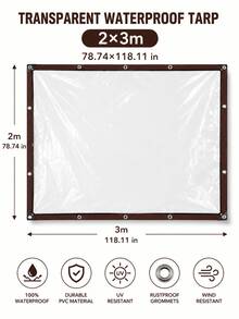 1pc Thickened Waterproof Tarpaulin, Sunproof Rainproof Plastic Waterproof Cover, Outdoor Truck Sunshade Oilcloth, Wear-Resistant Anti-Aging Rain Cover, Camping Patio Garden RV Outdoor Curtain, Summer Travel, Wind And Rain Protection - Multicolor - View 9