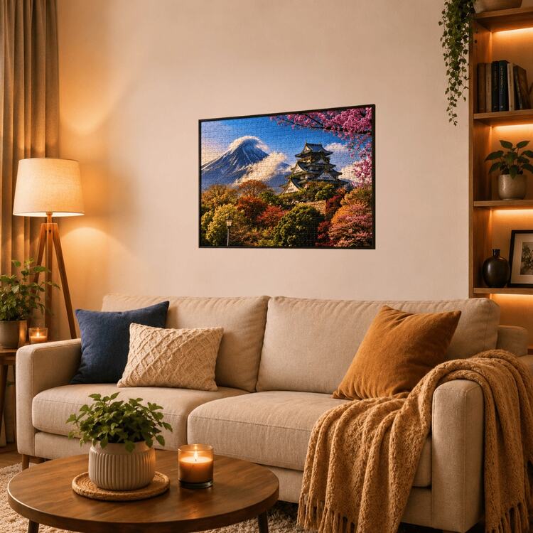 Quebra - Cabeça 1000 Peças Japão Paisagem Puzzle Premium | SHEIN