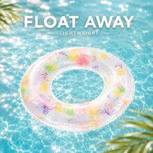 Inflatable Swimming Rings, PVC Inflatable Swimming Rings, Neutral Armpit Floats, Including Green, Donut-Shaped, Suitable For Summer Water Sports, Pool Parties, Beach Parties, Swimming Pools, Beaches, And Summer Vacation Swimming Rings - Butterfly Sequined Swim Ring - View 5