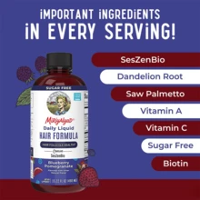 Miriyalyad Mary Ruth's Daily Liquid Hair Formula, Sugar Free Blueberry Pomegranate Flavor, Thicker Hair & Skin Support, 450ML Vegan Supplement - 3PCS - View 7