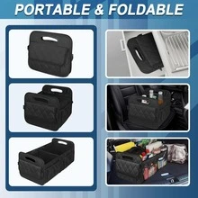 1 Car Trunk Storage Box, Vehicle Storage Container, 6-Pocket Organizer, Car Accessories, Automotive Storage, Luggage Compartment, Trunk - A - View 5