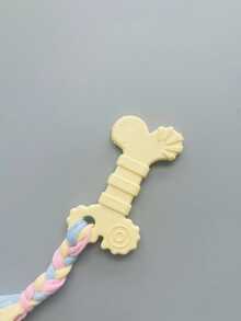 1個幼犬磨牙咀嚼玩具 - 橡膠舒緩牙齦，互動式繩索牙科咀嚼玩具，適用於小型中型犬，多色趣味寵物咀嚼玩具 - 彩色 - 查看 12