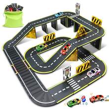 26/45pcs Magnetic Building Blocks City Road Set With Cars, Children's Toys STEM Magnetic Toys, Suitable For Boys And Girls Christmas/Halloween/Thanksgiving Gifts, Random Colors, Random Styles - Multicolor - View 2