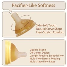 160ml/5.41oz 0-6個月新生兒奶瓶，寬口設計，PP材質，清晰刻度 - 彩色 - 查看 5