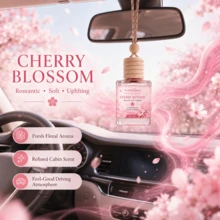 1pc Hanging Car Air Freshener Pendant, Luxury Car Fragrance, Long-Lasting Scent Diffuser, Car Aromatherapy Decor, Smoke And Odor Eliminator, Car Interior Decoration, Suitable For Car And Home, Multiple Scents Available, Elegant Gift - Multicolor - View 3