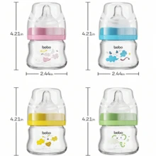 嬰兒玻璃寬口餵奶瓶，新生兒奶瓶 80ML/2.7OZ - 1個 - 彩色 - 查看 2