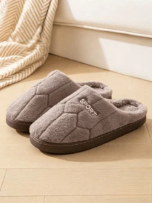 1 Pair Comfortable Women's Fuzzy Slippers, Warm And Breathable Indoor House Shoes, Thermal Slippers, Suitable For All Seasons - Coffee Brown - View 5