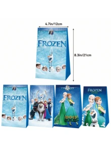 Disney 16/24件組 Frozen 主題禮品袋套組，派對用品套組，禮品包裝配件，派對禮品袋，包裝紙袋，適用於生日禮物、母親節禮物、節日禮物 - 多色 - 查看 4