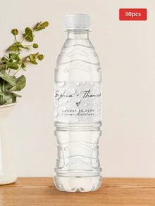 1/10/30/50pcs Customized Water Bottle Labels, 3 Styles, Personalized Wedding Decoration, Customizable Wedding Text Labels, Custom Name, Text, Blessing, Gift For Groom, Bride, Friends, Couples, Weddings, Parties, Holiday, Birthday, Wedding Favors - Multicolor - View 13