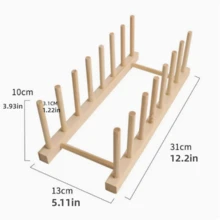 1 Pieza Estante de Tazas de Bambú (Dispositivo de Almacenamiento de Cocina Ahorrador de Espacio Adecuado para Tazas de Café y Tazas de Té), Estante Colgante para Almacenamiento de Tazas, y Escurridor de Platos con 7 Compartimentos. - Ver 9