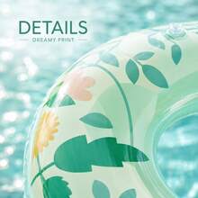 Inflatable Swimming Rings, PVC Inflatable Swimming Rings, Neutral Armpit Floats, Including Green, Donut-Shaped, Suitable For Summer Water Sports, Pool Parties, Beach Parties, Swimming Pools, Beaches, And Summer Vacation Swimming Rings - Spring Flowers - View 5