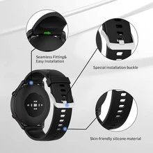 Set Of 3 22mm Wristbands Compatible With Xiaomi Mi Watch/S1/S1 Active/Color Sport - Soft Silicone Replacement Straps For Smartwatch - 22mm - View 3