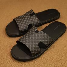 New Men's Slippers, Slide, Soft Sole Non-Slip Casual Sandals, Versatile Beach Shoes For Home And Outdoor - Black - View 9
